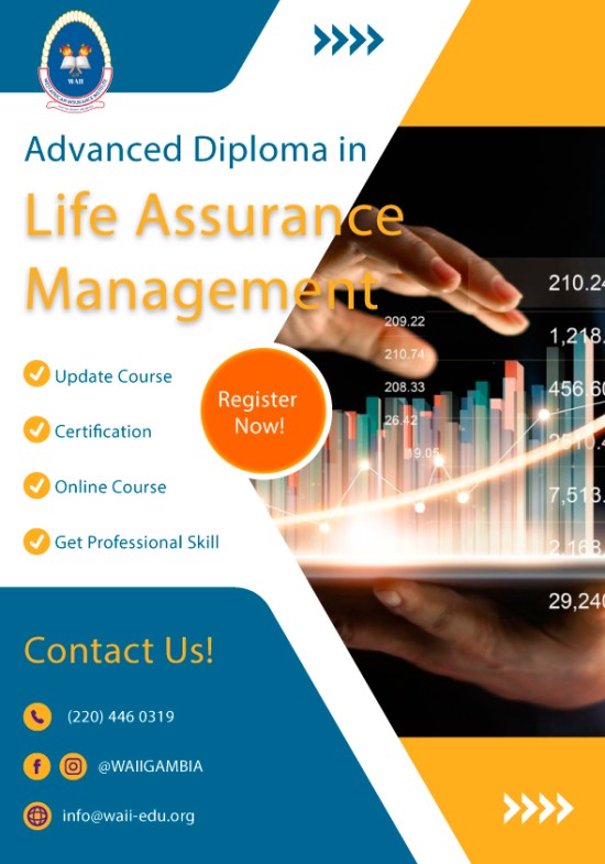 Advanced Diploma in Life Assurance Management (30 weeks)  [Online]